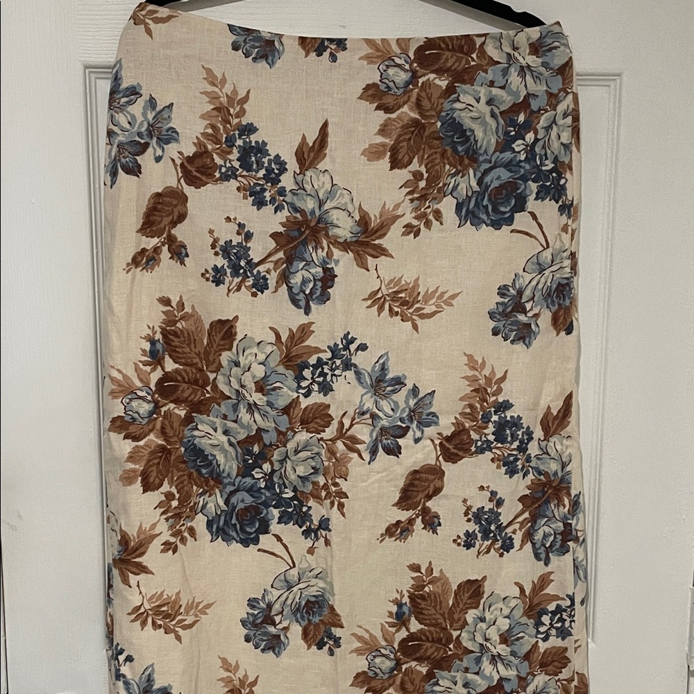 Abercrombie & Fitch Floral Pencil Skirt - Blue and Brown